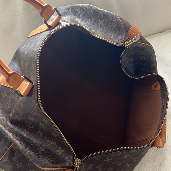 Louis Vuitton 50 Keepall Monogram Canvas Tote Travel Duffle Bag with name tag - Picture 15 of 15